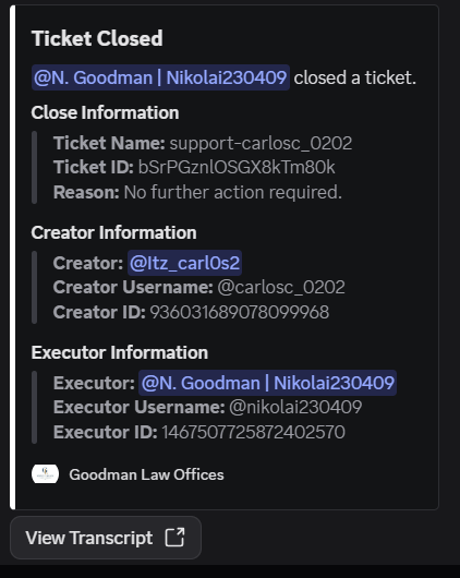 Goodman Law Firm Bot